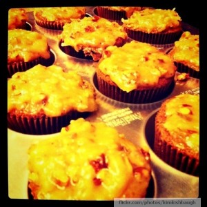 German Chocolate Cupcakes - Instagram