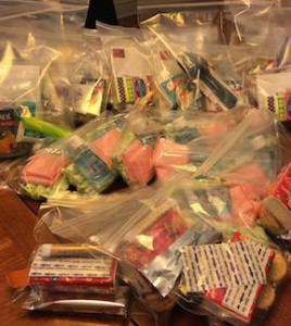 Bags of useful items for the homeless. ~ Photo: Lisa Wilkinson